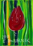 Edward Dwurnik, Tulipan, 2018, 2018, akryl, płótno