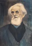 Julian Fałat, Portret mężczyzny, akwarela, gwasz, papier