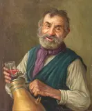 Konstanty Szewczenko, Koneser wina, olej, deska