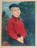 Moïse Kisling, Chłopiec w niebieskim berecie, litografia barwna, papier, 59