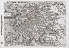 Matthias Quad, Europa, Mapa Europy pochodząca z dzieła „Cosmographia…”, Johannes Rauw, Frankfurt n. Menem, 1597 miedzioryt, 19