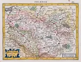 Gerardus Mercator, Poloniae et Silesiae, Mapa Polski i Śląska, wyd. Joannes Janssonius, Amsterdam, 1628-1651 miedzioryt kolorowany 17