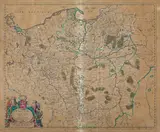 Frederik de Wit, Poloniae et Silesiae descriptio, Mapa Polski i Śląska, ok. 1660, stan drugi, Amsterdam, ok. 1660 miedzioryt kolorowany, 44
