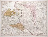 Guillaume de l’Isle, La Pologne dresee sur ce qu'en ont donne Starovolsk…, Mapa ziem Rzeczpospolitej, stan trzynasty, wyd. Jean-Claude Dezauche, Paryż, 1796 miedzioryt kolorowany w epoce