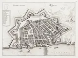 Frederik de Wit, Thorunium. Thoren., Plan Torunia, pochodzący z „Theatrum praecipuarum totius Europae”, Amsterdam, po 1694 miedzioryt, 37