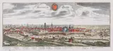 Matthäus Merian, Dantiscum. Dantzig, Widok Gdańska z Biskupiej Górki, pochodzący z dzieła „Topographia Electoratus Brandenburgici et Ducatus Pomeraniae”, wyd. Spadkobiercy Meriana, Frankfurt n. Menem, 1652 miedzioryt kolorowany, 21