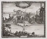 Erik J. Dahlberg, Flatou Pomerelliae Arx dificillimi accessus…, Widok zamku w Złotowie, ostrzeliwanego przez Szwedów, pochodzący z dzieła S. Pufendorfa „De rebus a Carolo Gustavo”, Norymberga, 1696 miedzioryt, 27