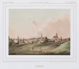 Th. Albert, Loslau, Widok Wodzisławia Śląskiego, pochodzący z dzieła A. Dunckera „Die ländlichen Wohnsitze, Schlösser und Residenzen…”, Berlin, 1857-1883 chromolitografia