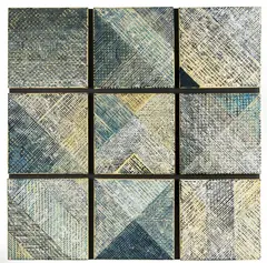 Aleksander Roszkowski, Poliptyk 3 x 3, 2015, 2015, olej, płótno, deska