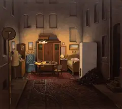 Jacek Yerka, Ślepa uliczka, 1990, 1990, akryl, płótno, 82