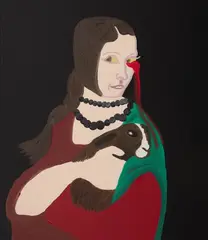 Martyna Czech, Bez tytułu (Dama z gronostajem), 2022, 2022, akryl, olej, płótno