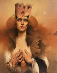 Sebastian Smarowski, Kres królowej, 2018, 2018, olej, płyta