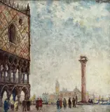 Władysław Jarocki, Plac Św. Marka w Wenecji, olej, płótno