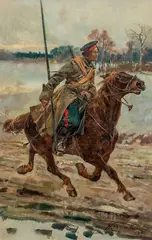 Wojciech Kossak, Kozak na koniu, 1891 r., 1891
