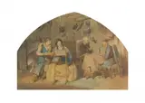 Artur Grottger, Gra w mariasza, akwarela, papier