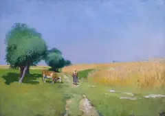 Włodzimierz Tetmajer, Letni dzień, olej, tektura