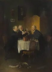 Hans August Lassen, Toast, 1903, 1903, olej, płótno, 44