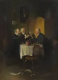 Hans August Lassen, Toast, 1903, 1903, olej, płótno, 44