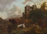 Johann Heinrich Roos, Pasterze z bydłem, olej, płótno, 56