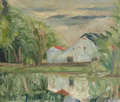 Jan Hrynkowski, Pejzaż, l. 30., olej, płótno