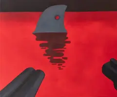Tomasz Kręcicki, Polowanie, 2017, 2017, olej, płótno