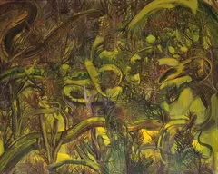 Edyta Hul, Węże II, olej, płótno