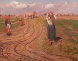 Włodzimierz Tetmajer, Po żniwach, olej, płótno