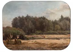 Wojciech Gerson, Młociny, około 1851-1853, olej, tektura