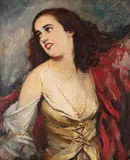 Bolesław Szańkowski, Dziewczyna, olej, płótno, 66