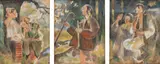 Kazimierz Sichulski, Tryptyk huculski, akwarela, gwasz, papier, 23
