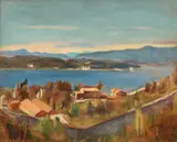 Henryk Hayden, Le Littoral. Pejzaż z zachodniej Francji, olej, papier naklejony na płótnie