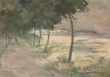 Marian Mokwa, Widok na Orłowo, olej, płótno