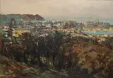 Henryk Baranowski, Fragment Portu w Gdyni, olej, płótno