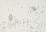 Jan Dobkowski, Kompozycja erotyczna, 1995, 1995, ołówek, papier, 15