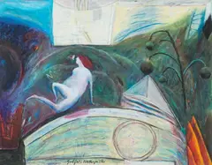 Juliusz Narzynski, Teraz wiem komu zawdzięczam, 1995, 1995, pastel, papaier