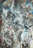 Zdzisław Lachur, Kompozycja abstrakcyjna, gwasz, papier
