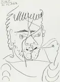 Pablo Picasso, Palacz, litografia oryginalna