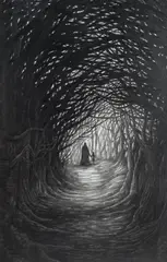 Drzewa IX, 2017 by Damian Leszczyński, 2017, ołówek, papier, sold Nov 2024