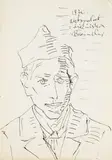 Autoportret z dzieciństwa, 1970 by Kiejstut Bereźnicki, 1970, tusz, papier, sold Nov 2024
