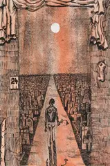 Jan Sawka, Bez tytułu, piórko, akwarela, papier, 29