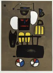 Witold-K, Folksong, 1963 r., 1963, akryl, litografia barwna, papier
