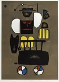 Witold-K, Folksong, 1963 r., 1963, akryl, litografia barwna, papier