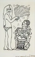 Jan Mlodozeniec, Zamiast czerwonej lampki, 1988, 1988, tusz, papier