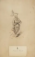 Józef Brandt, Wędrowiec, tusz, papier