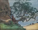 Richard Pfeiffer, Widok z Terraciny, 1905 r., 1905, olej, płótno, 49
