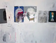 Spotkania rodzinne, 2005 by Janusz Karbowniczek, 2005, olej, płótno, sold Oct 2024