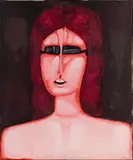 Jerzy Nowosielski, Portret kobiety w okularach, 1981