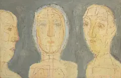 Léon Levkovitch, Trzy pierwsze lepsze, 1975, 1975, olej, płótno