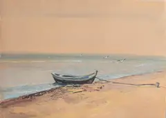 Soter Jaxa-Małachowski, Mewy, tempera, tektura, 42