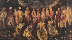 Z cyklu Igraszki ze złotem, lata ok. 1998–2010 by Jadwiga Lesiecka, akryl, olej, płyta, sold Oct 2024